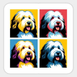 Old English Sheepdog Pop Art - Dog Lover Gifts Sticker